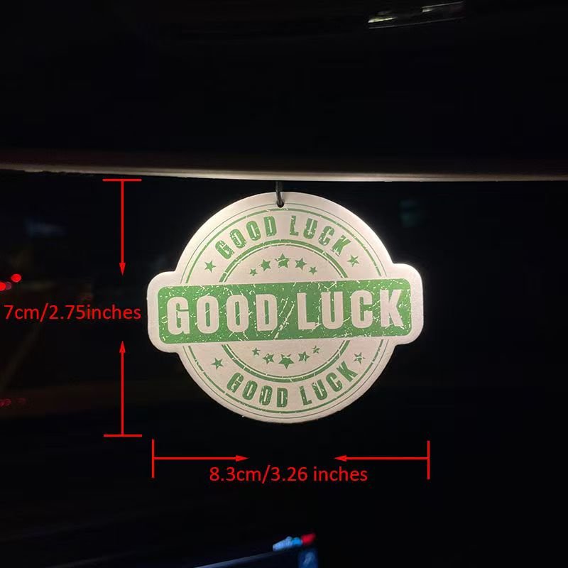 Custom selling good luck sign English letter car air freshener