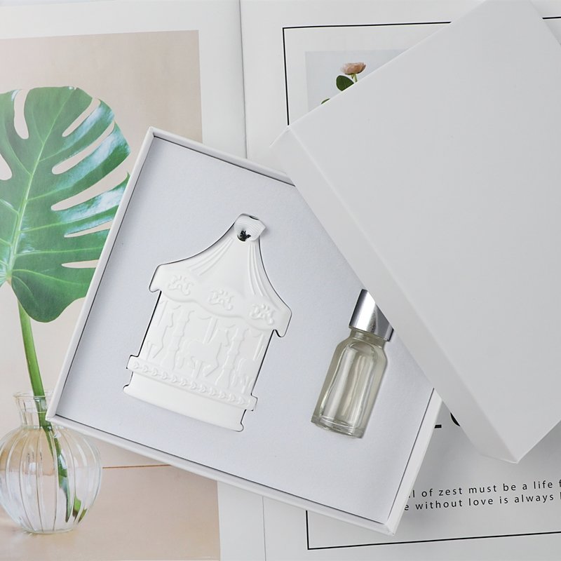 FinRu Stocked Aromatherapy Gift Hanging Scented Ceramic Aroma Essential Oil Diffuser Fragrance Home Car Wardrobe Air Freshener