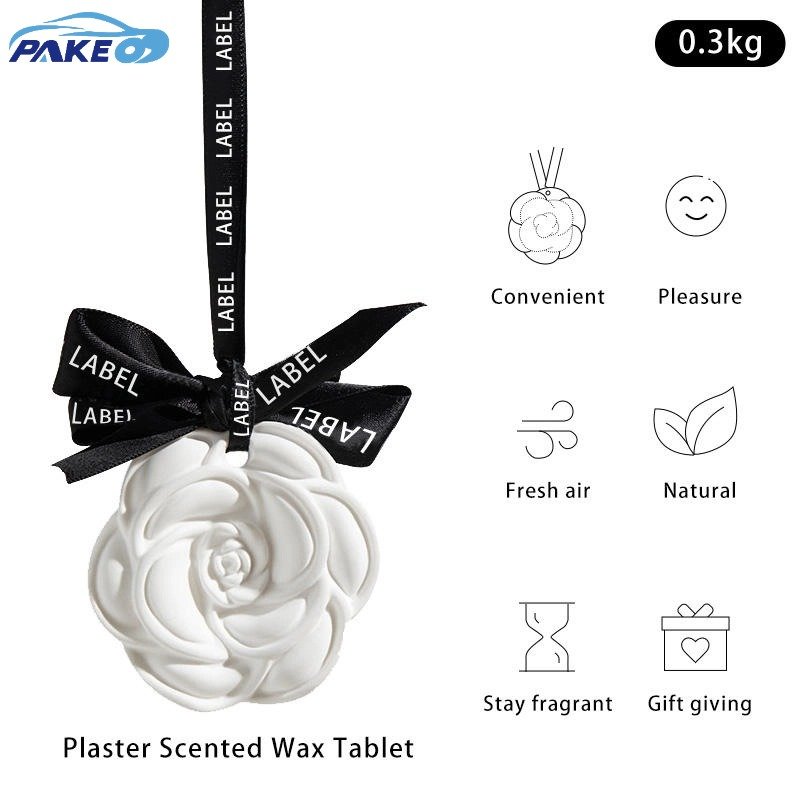 Spot supply camellia hanging ceramic aroma stone diffuser home car aromatherapy car air freshener