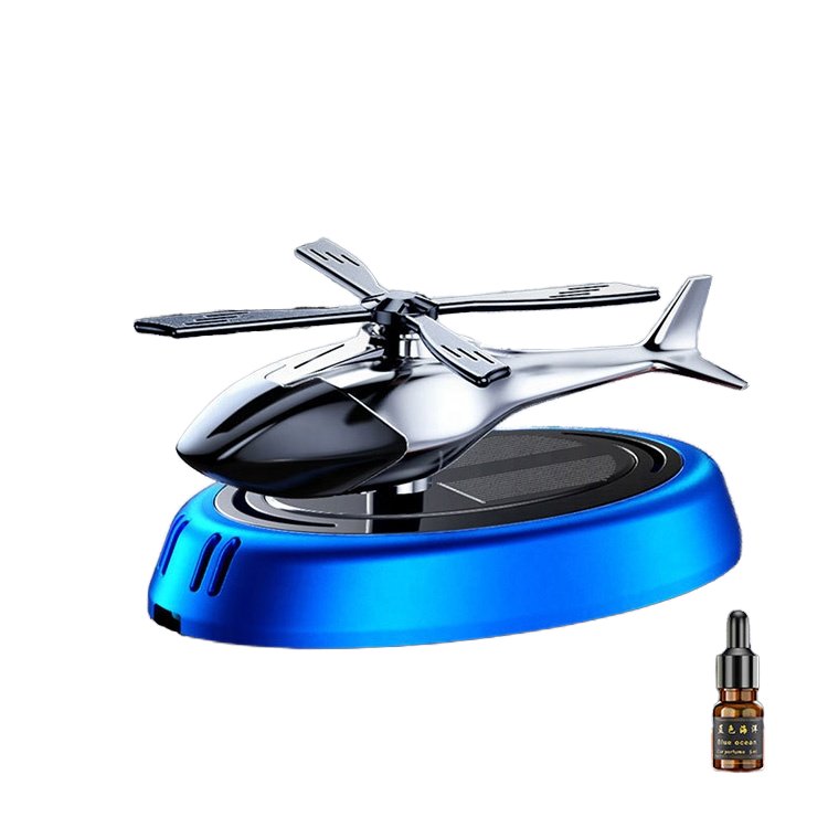 Car Solar Helicopter Perfume Holder Good Smell Natural Essential Oil Solar Aircraft Air Freshener Car Rotating Accessories