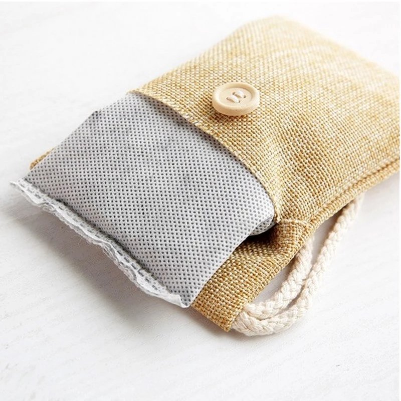 100g Natural Bamboo Charcoal Air Purifying Bag Air Purifier Activated Carbon Bags Activated Charcoal for Home Car Use