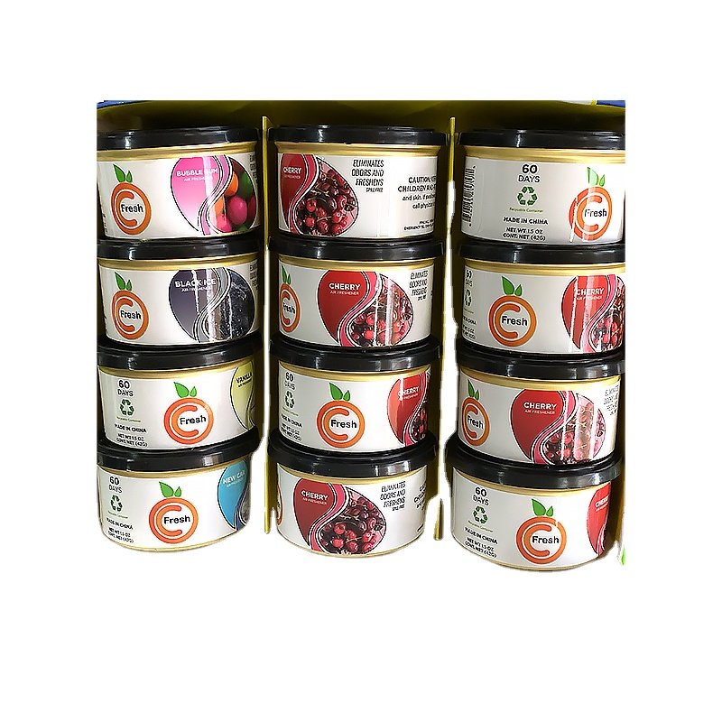 Custom Logo Organic Fiber Wooden Car Air Freshener gel Long-Lasting Perfume Block for Vent Placement Auto Perfume