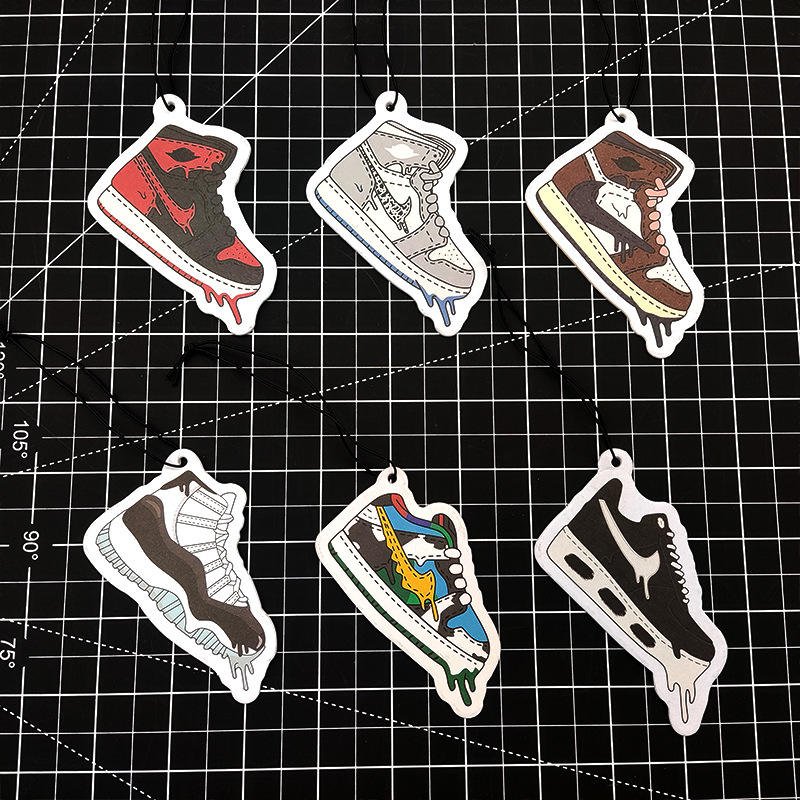 Jordan Shoe with Vibration Sensor Last Paper Car Air Freshener with Special Function
