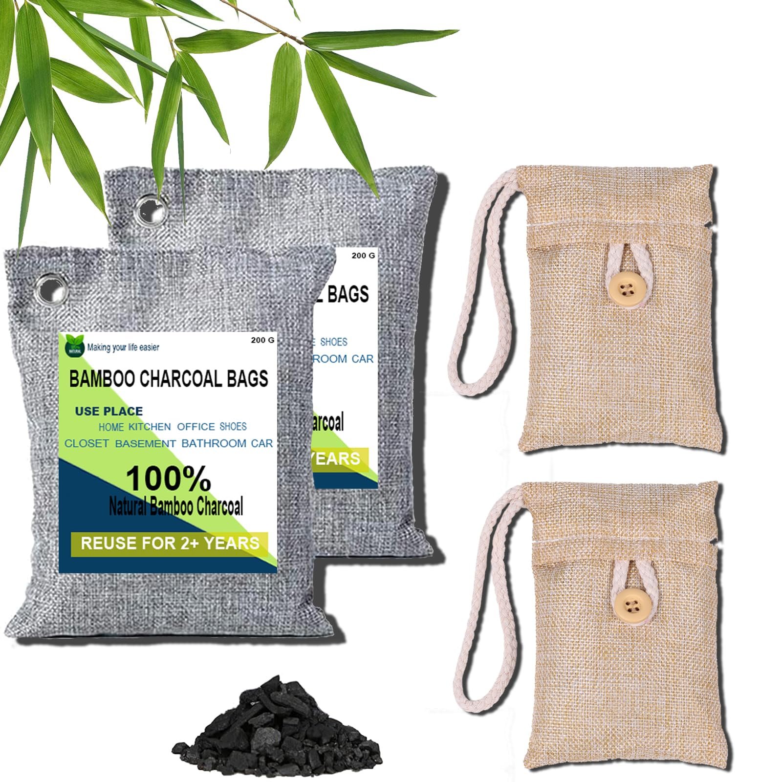 Hot Sale 100g Shoe Freshener Shoe Activated Charcoal Bags Car Odor Absorber Bamboo Charcoal Air Purifying Bag