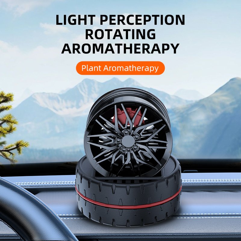 Car solar forged wheels model ornamentsair freshener logo used cars interior ornaments modern perfume bottle 2024