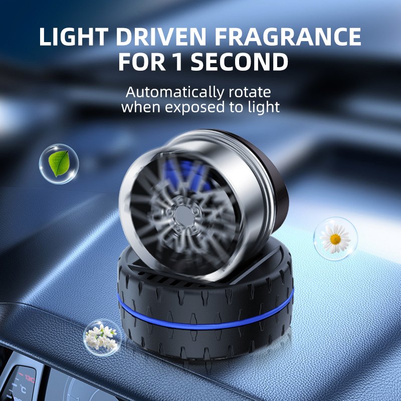 Car solar forged wheels model ornamentsair freshener logo used cars interior ornaments modern perfume bottle 2024