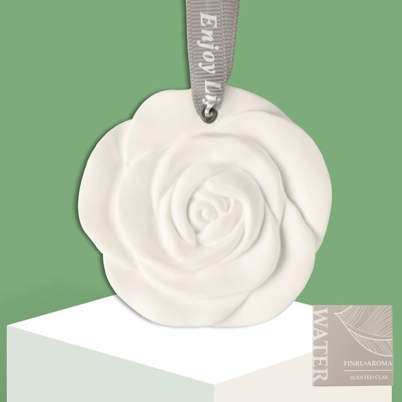 High Quality Flower Shape Porcelain Scented Ceramic Car Home Hanging Aroma Plaster Fragrance Essential Oil Diffuser