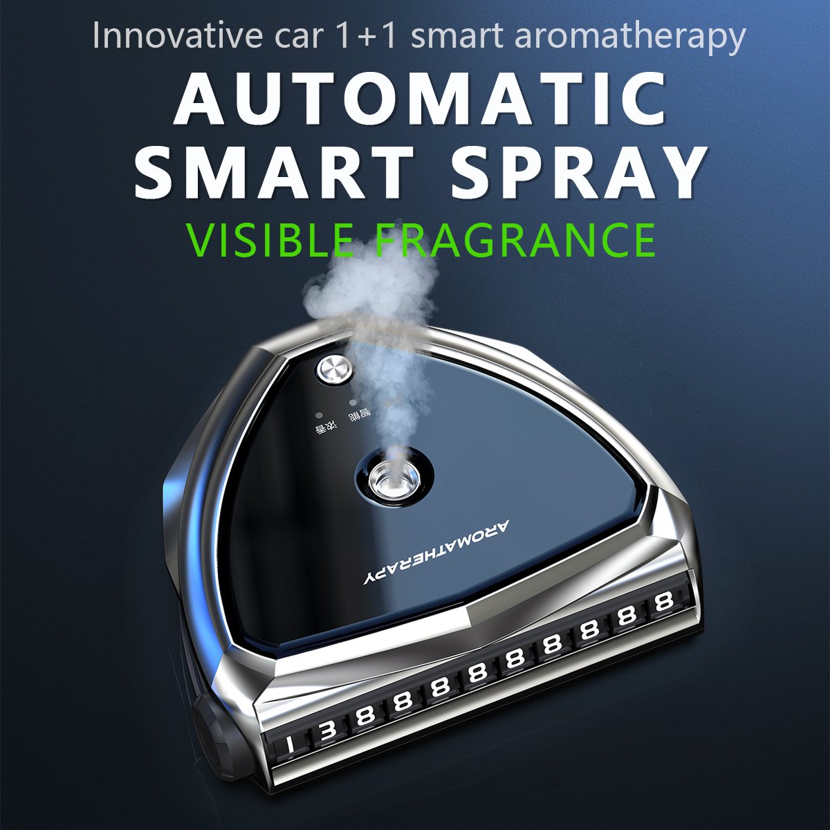 2 In 1 Air Freshener Fragrance Car Perfume Diffuser Machine With Number Plate