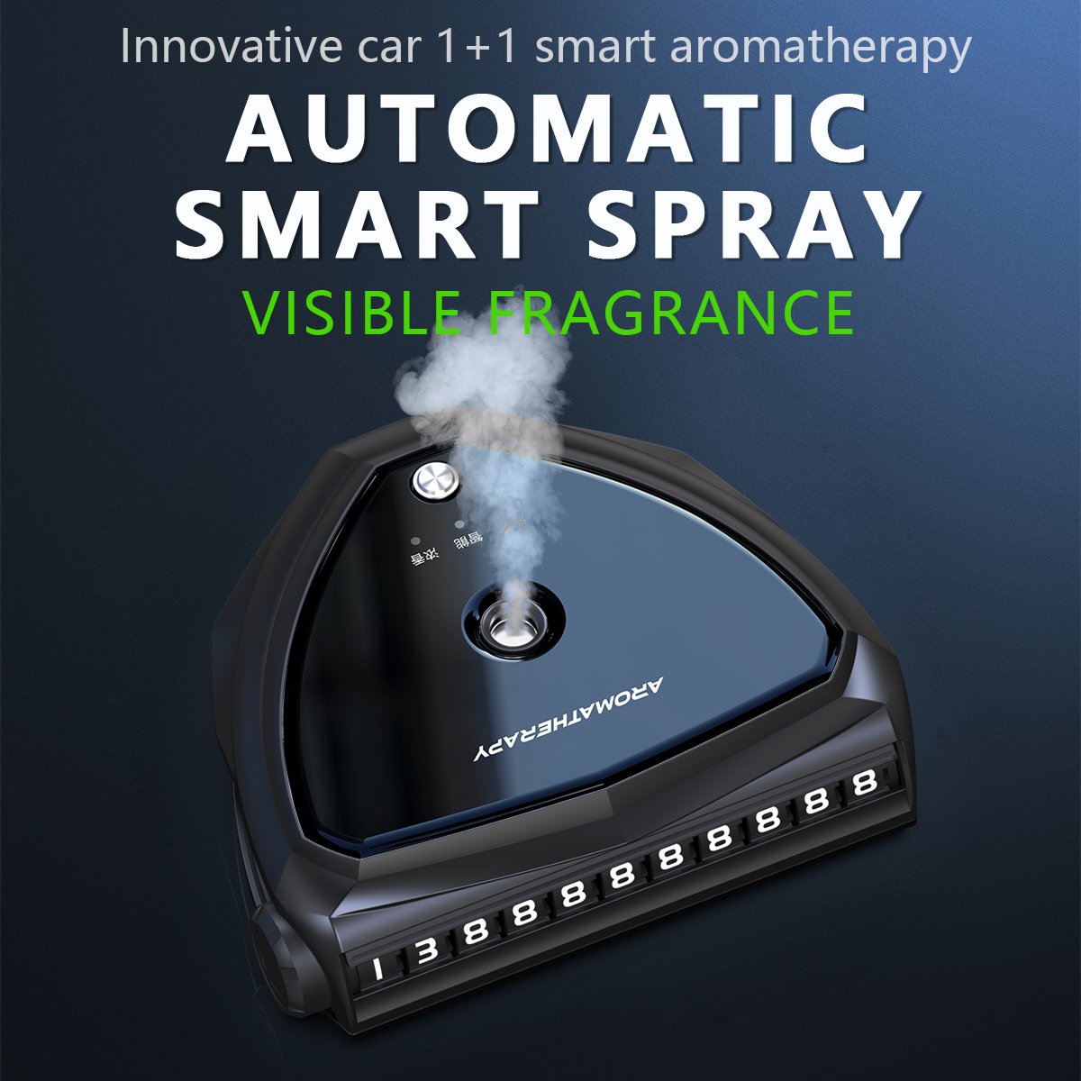 2 In 1 Air Freshener Fragrance Car Perfume Diffuser Machine With Number Plate