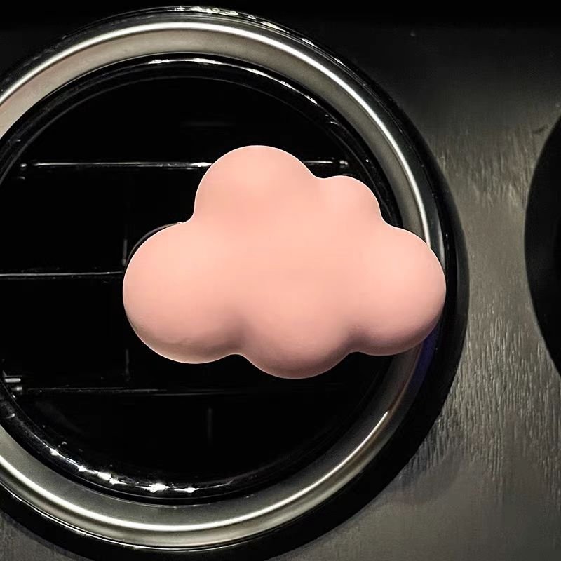 Stocked Wholesale Pink Cloud Shaped Car Vent Perfume Clip Air Freshener Scented Ceramic Diffuser Plaster Stone