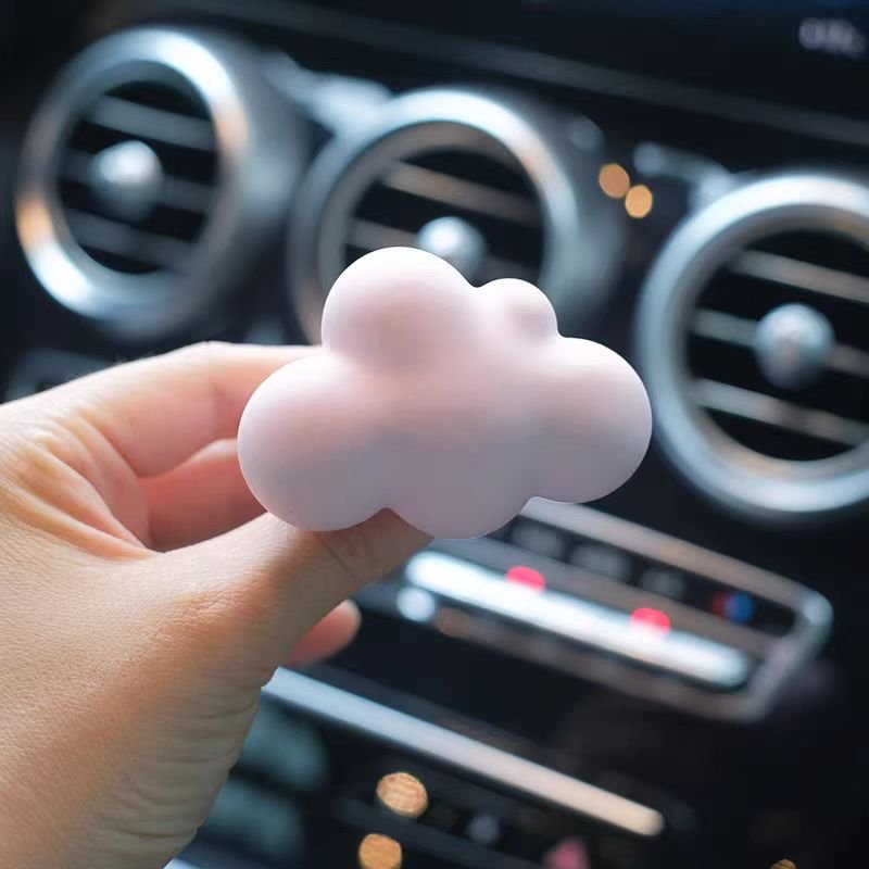 Stocked Wholesale Pink Cloud Shaped Car Vent Perfume Clip Air Freshener Scented Ceramic Diffuser Plaster Stone