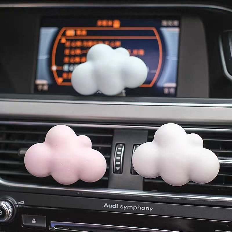 Stocked Wholesale Pink Cloud Shaped Car Vent Perfume Clip Air Freshener Scented Ceramic Diffuser Plaster Stone
