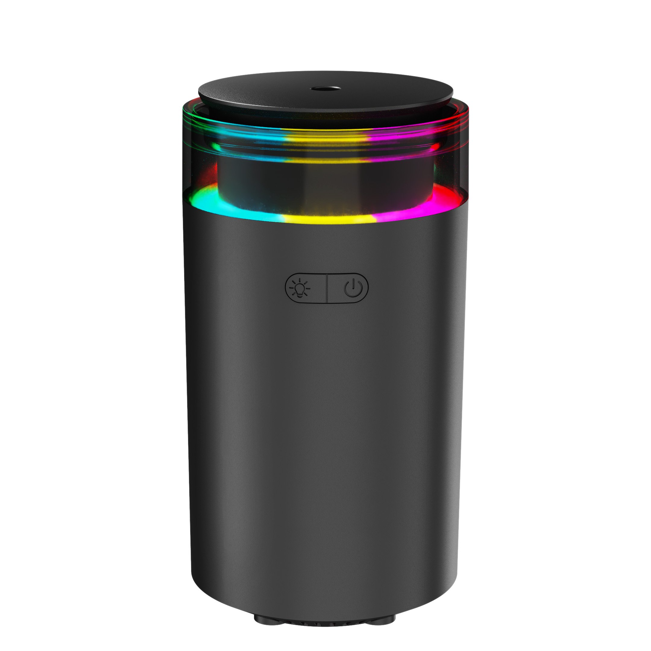 USB Power Portable Car Air Fresheners 80ml Rechargeable Cordless Diffuser Car Humidifier Diffuser with 7-LED Color Changing