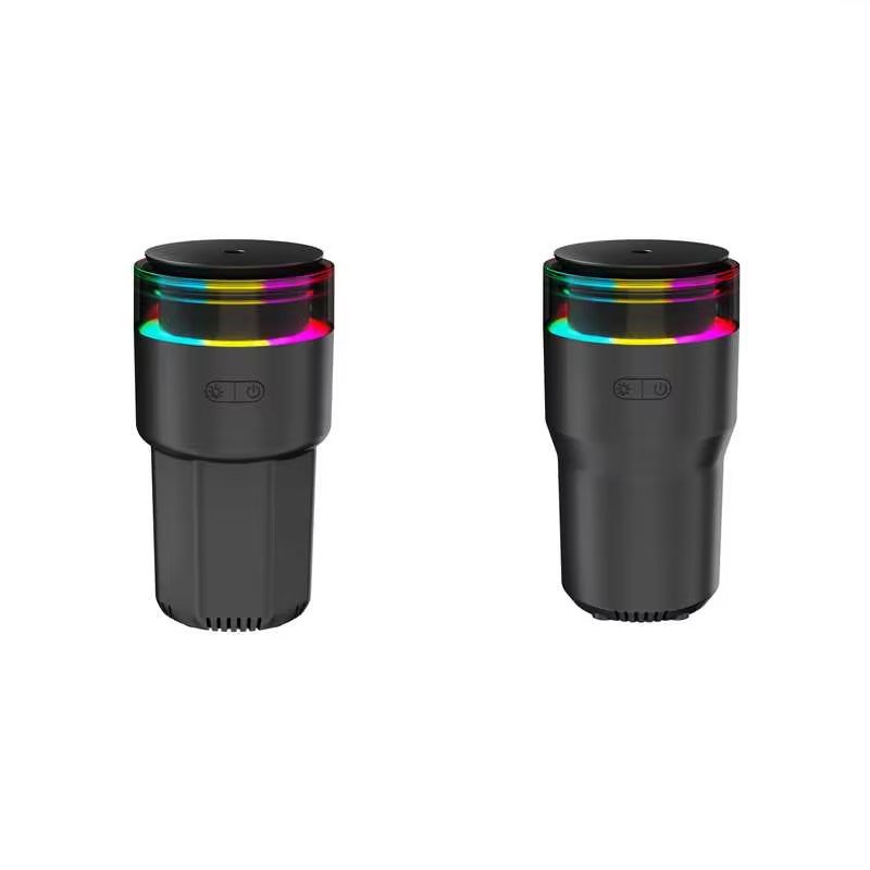 USB Power Portable Car Air Fresheners 80ml Rechargeable Cordless Diffuser Car Humidifier Diffuser with 7-LED Color Changing