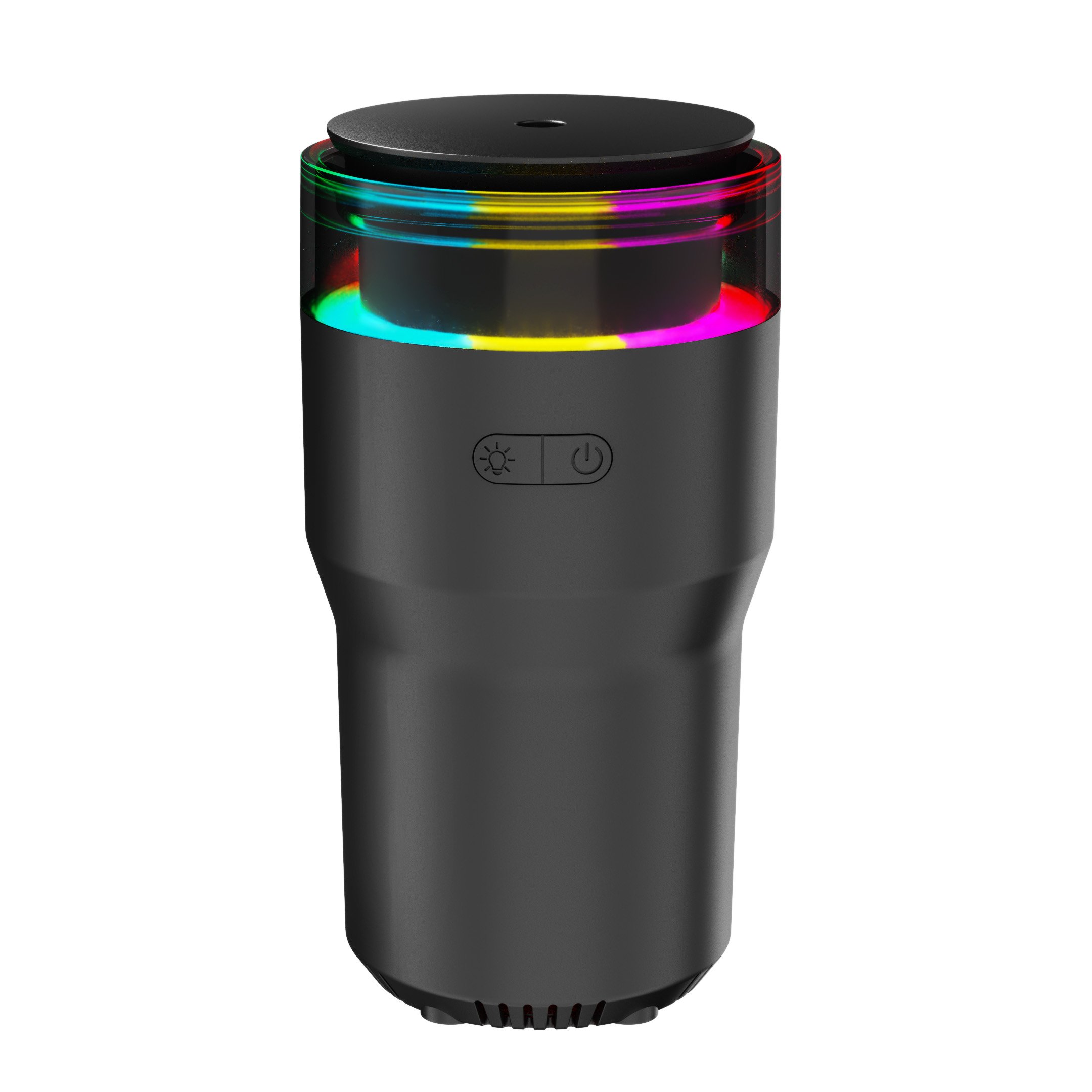 USB Power Portable Car Air Fresheners 80ml Rechargeable Cordless Diffuser Car Humidifier Diffuser with 7-LED Color Changing