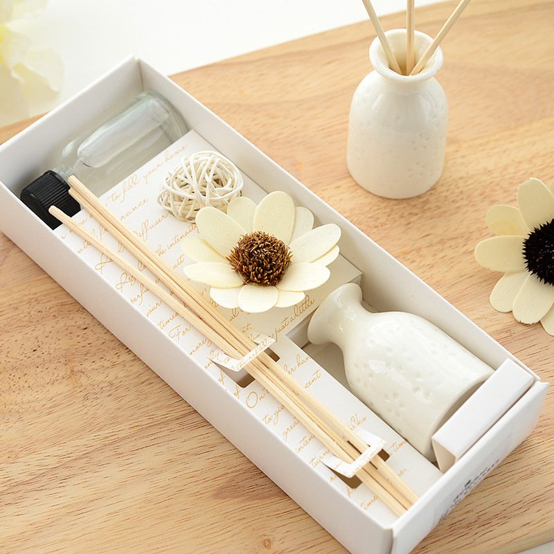 Factory Supply Custom Oil Fragrance Private Rattan Label Essential Oil Bottle Room Spray Ceramic Bottle Reed Diffuser