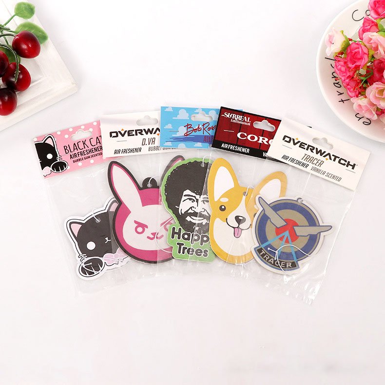 Unique Customizable Multiple Packaging Options aroma hanging car air freshener with back card