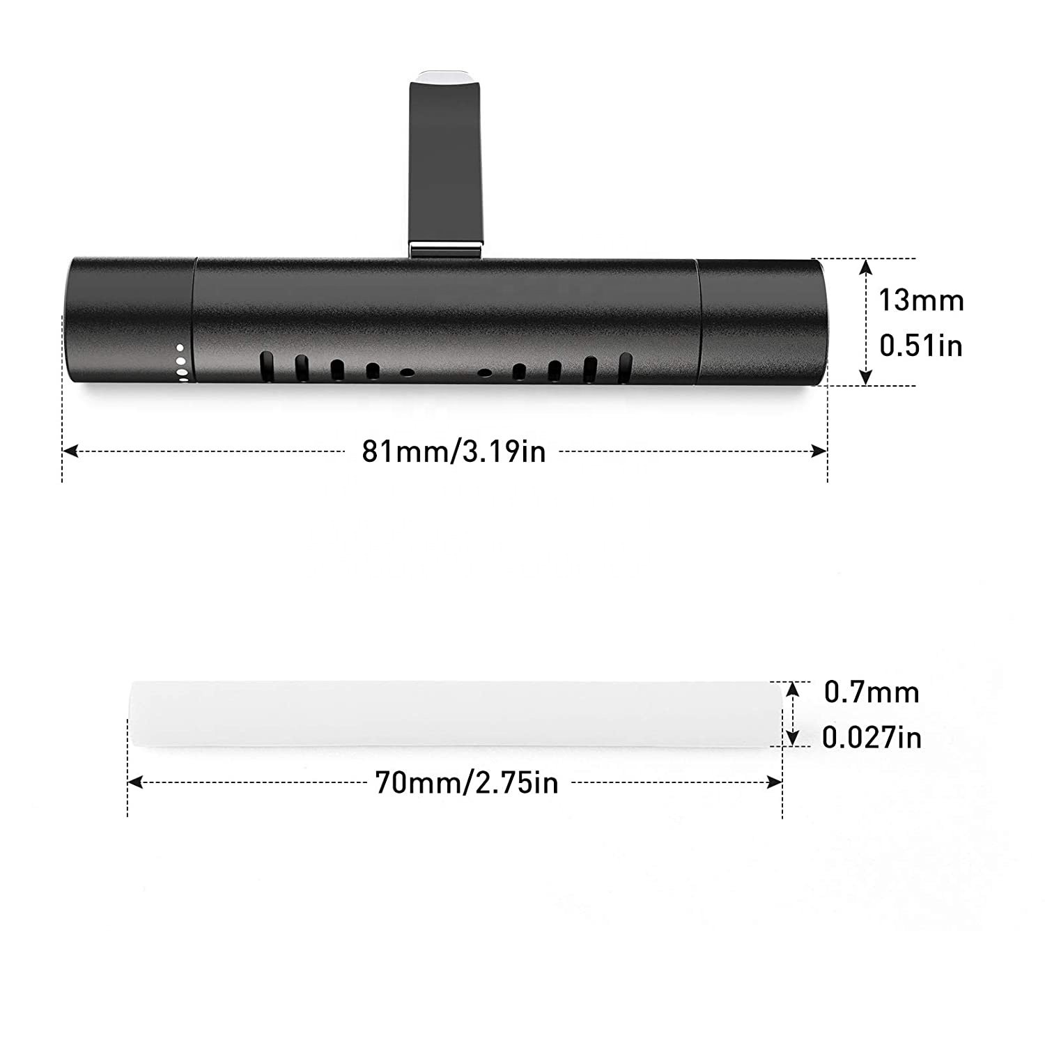 High quality long lasting scent customized car vent air freshener diffuser clip car perfume for auto or home