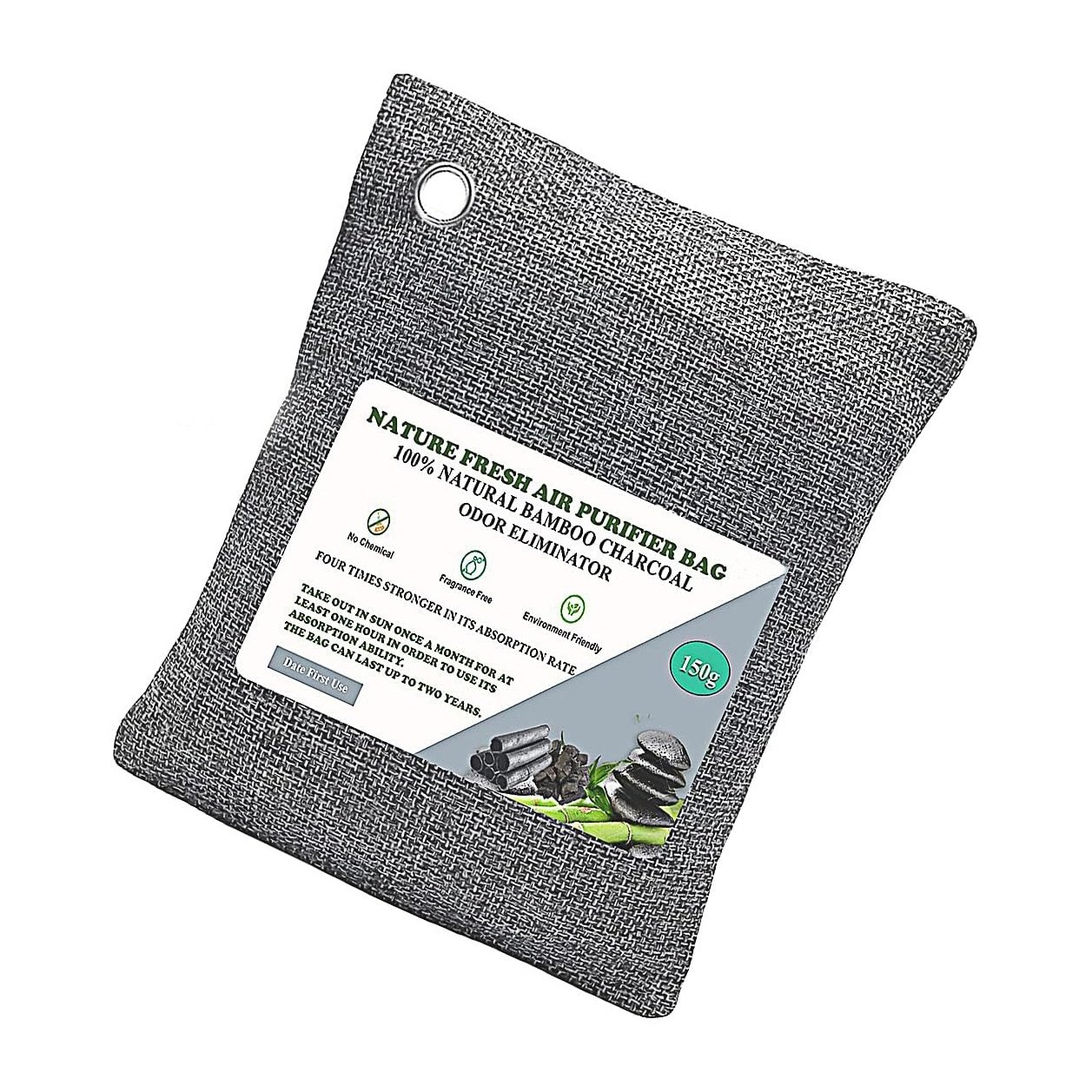 12 Pack Bamboo Charcoal Air Purifying Bags Odor ELiminator Activated Charcoal bag for Home and Car 6x150g 6x50g