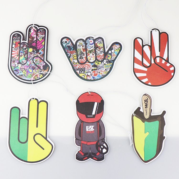 No minimum custom logo wholesale paper car air fresheners with different smells