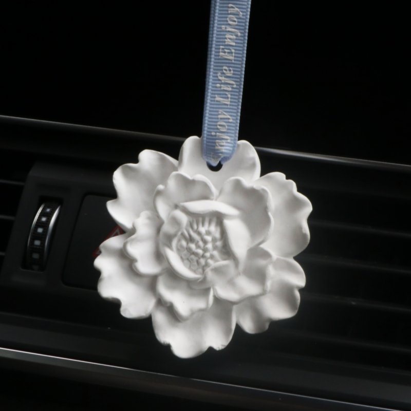 Wholesale Home Ceramic Scented Flower Essential Oil Stone Diffuser Flower Shape Gypsum Stone wardrobe Air Freshener