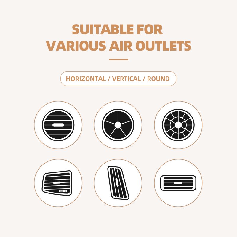 Custom Logo Refill Refillable Fresheners Scent Ventilation Diffuser Wood Ac Interior Car Air Freshener Vent Clip