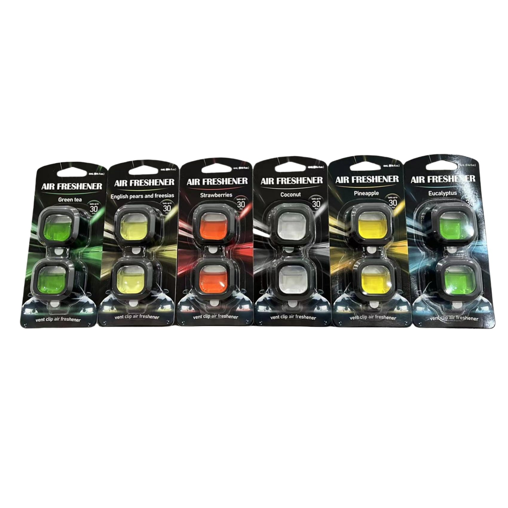 Eucalyptus Refill 2 Packs Custom Logo Liquid Perfume Refresher Odor Eliminator Car Vent Clip Air Fresheners