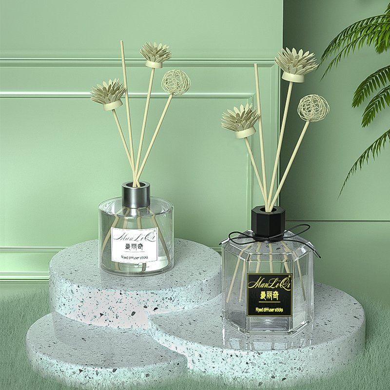 Wholesale Custom Glass Bottle Home Room Scent Fragrance Reed Diffuser Gift Set