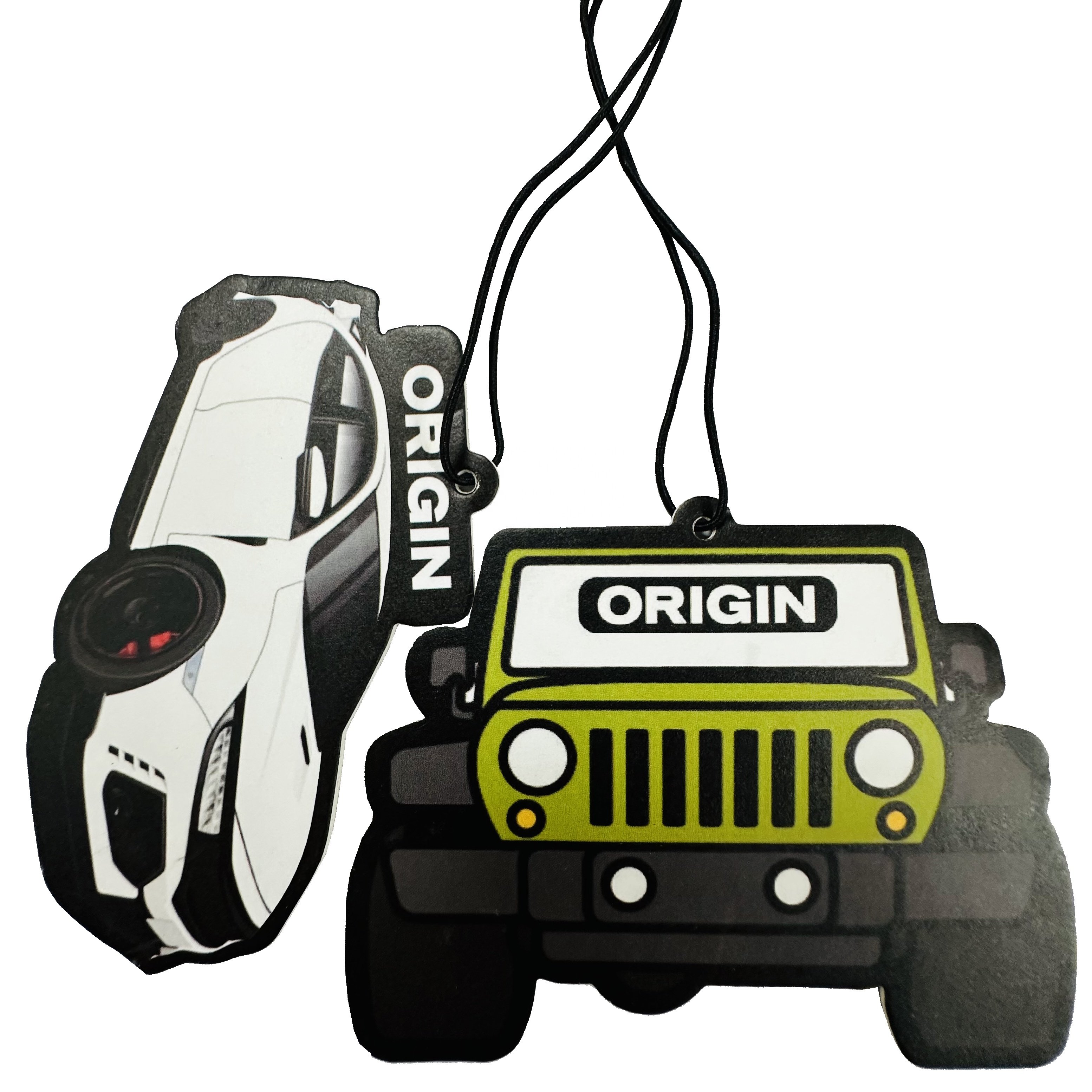 Customized promotional Custom Air Freshener Car Perfume Hanging Freshener Paper Trees Logo Black scent Car Air Freshener