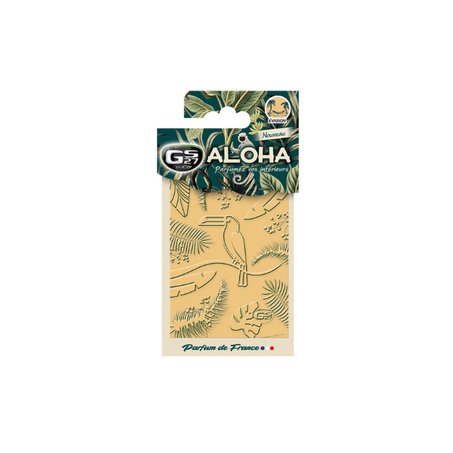 GS27 Premium French Fragrance Air Freshener DEOCAR ALOHA EVASION Car Perfume Solid Vent Clip-on Plastic for Home Use