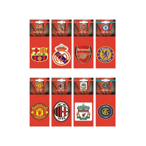 Hot Sale Soccer Club Shape Football Car Perfume Car Hanging Air Freshener Custom Scented Paper Car Air Fresheners