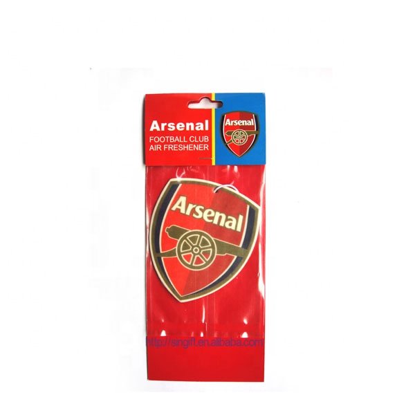 Hot Sale Soccer Club Shape Football Car Perfume Car Hanging Air Freshener Custom Scented Paper Car Air Fresheners