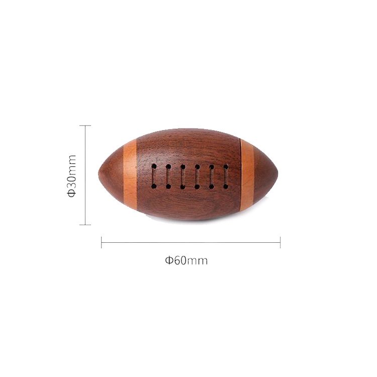 Long Lasting Luxury Aromatic Black Walnut Diffuser Car Vent Solid Air Freshener Clip Pine Wood Rugby Car Perfume Diffuser