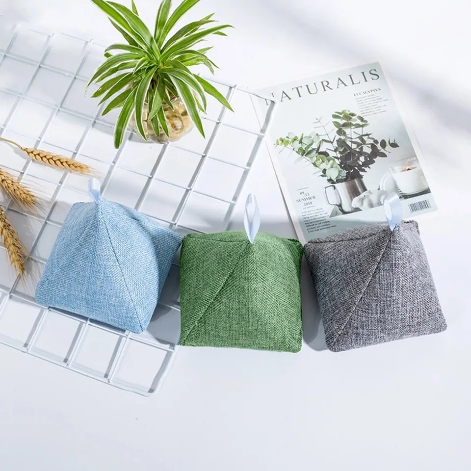 Pyramid Shape Air Purifying Bag Air Freshener Bag Filters Air Activated Carbon Bag For Home and Car Decorate