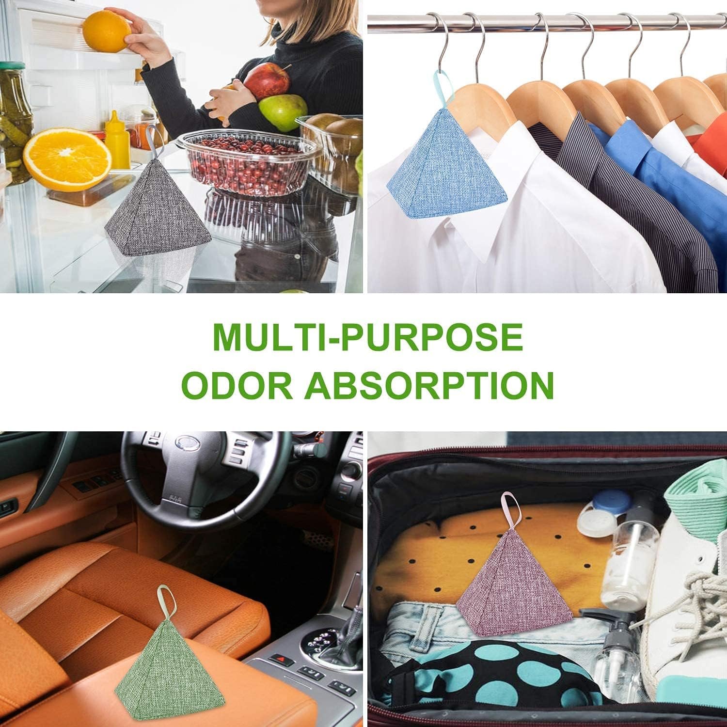 Pyramid Shape Air Purifying Bag Air Freshener Bag Filters Air Activated Carbon Bag For Home and Car Decorate