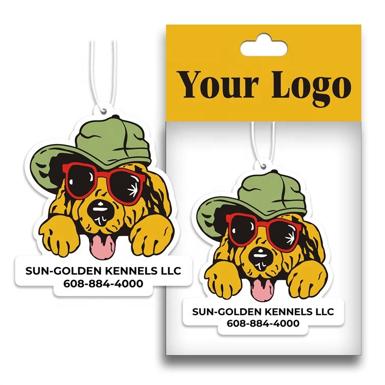 Customized Promotional Shaped Paper car Air freshener Hanging