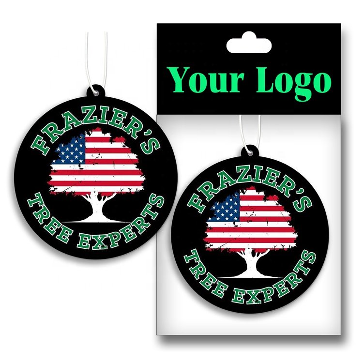 Customized Promotional Shaped Paper car Air freshener Hanging