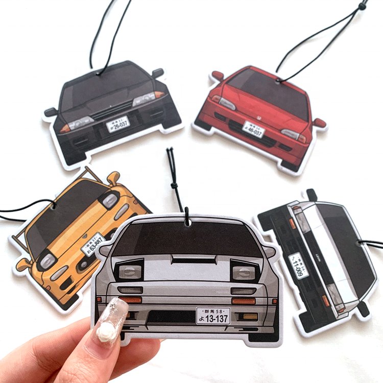 Wholesale Promotional Lemon Ocean Various Fruity Fragranant Scents Custom Shaped Hanging Paper Car Air Freshener