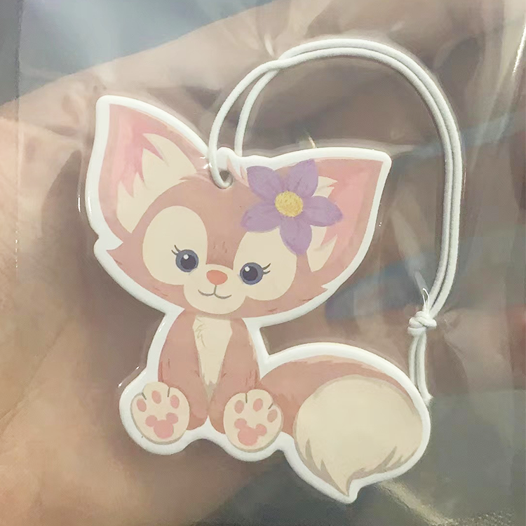 Wholesale stock cute paper card cartoon custom logo car air freshener for car interior accessories