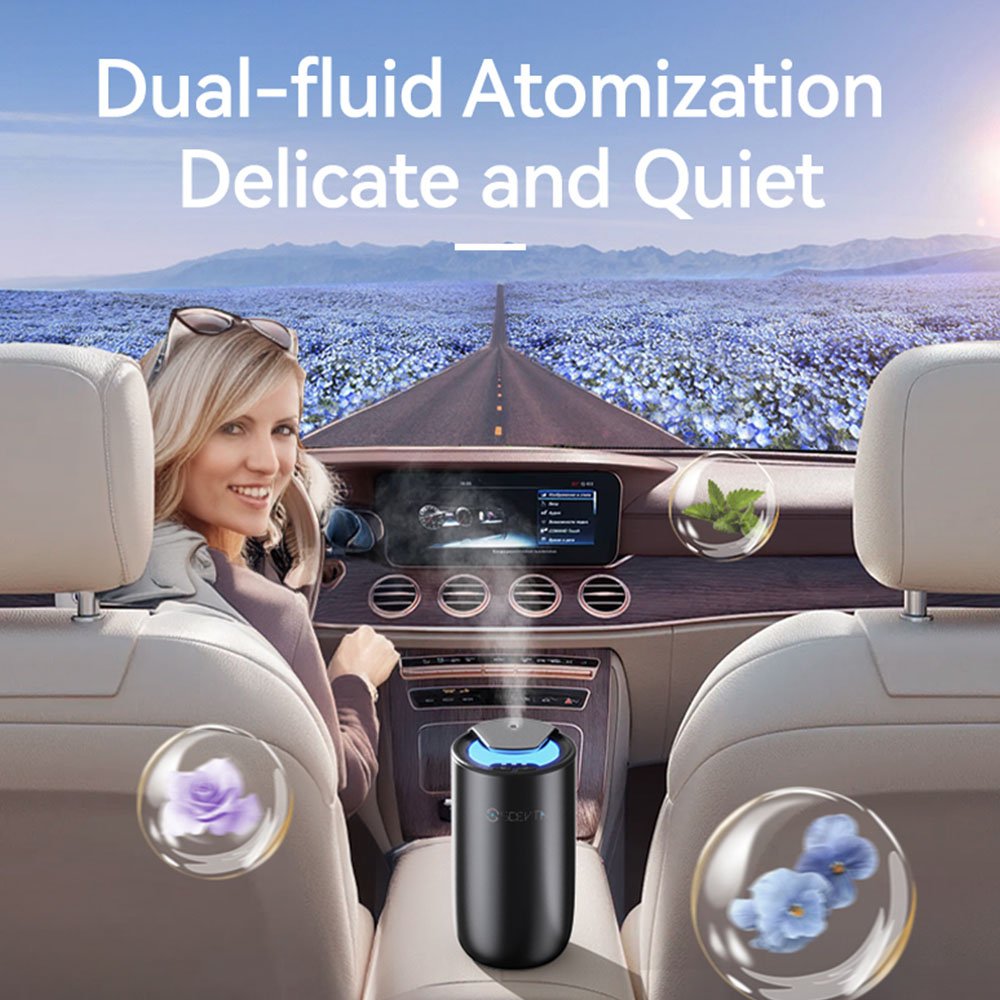 SCENTA Waterless Pure Essential Oil Scent Diffuser Machine,Wholesale Wireless Premium Smart Aroma Diffuser Air Freshener for Car