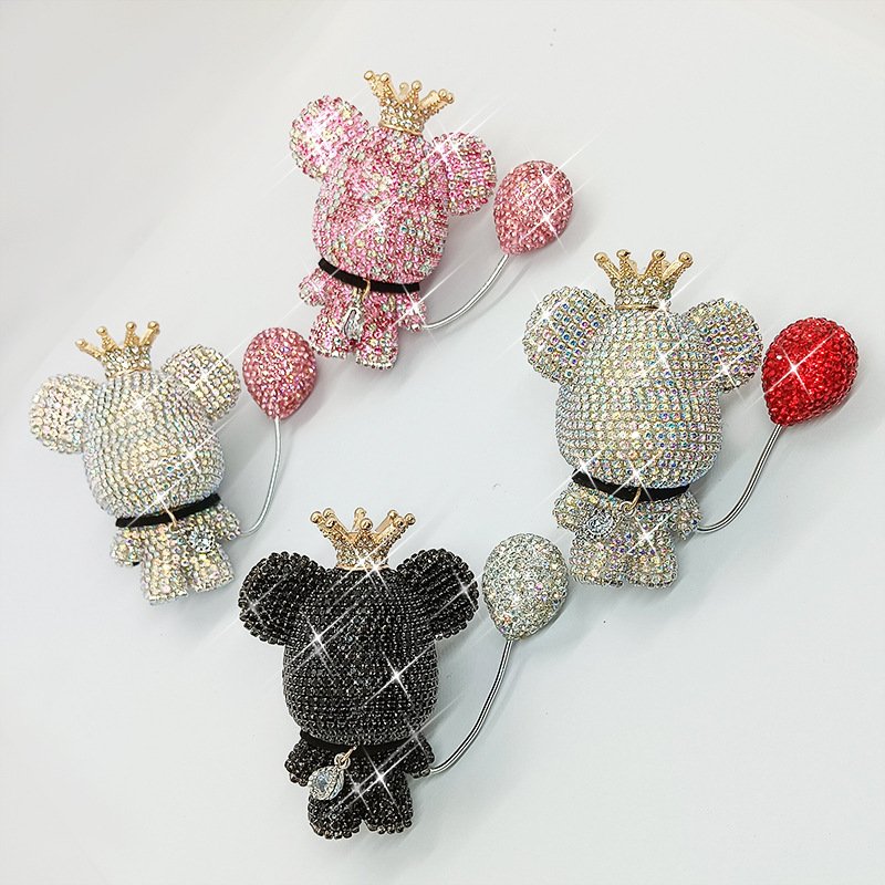 New Charm Bear Air Freshener Ornaments Creative Crystal Diamond Decoration Car Accessories
