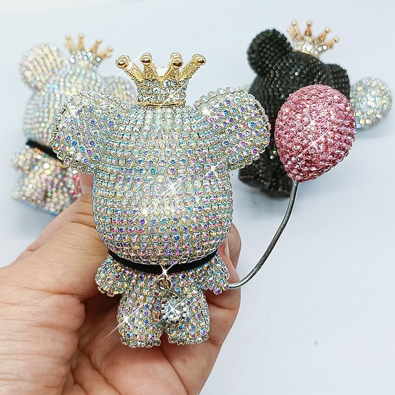 New Charm Bear Air Freshener Ornaments Creative Crystal Diamond Decoration Car Accessories