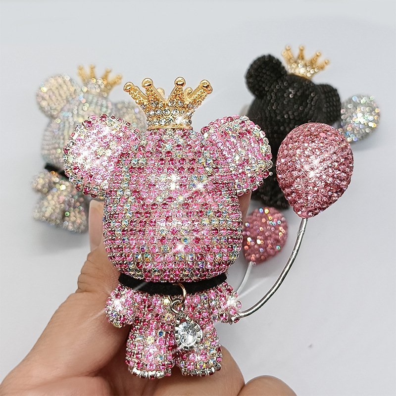 New Charm Bear Air Freshener Ornaments Creative Crystal Diamond Decoration Car Accessories