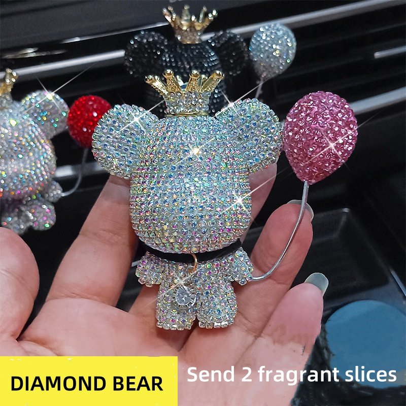 New Charm Bear Air Freshener Ornaments Creative Crystal Diamond Decoration Car Accessories