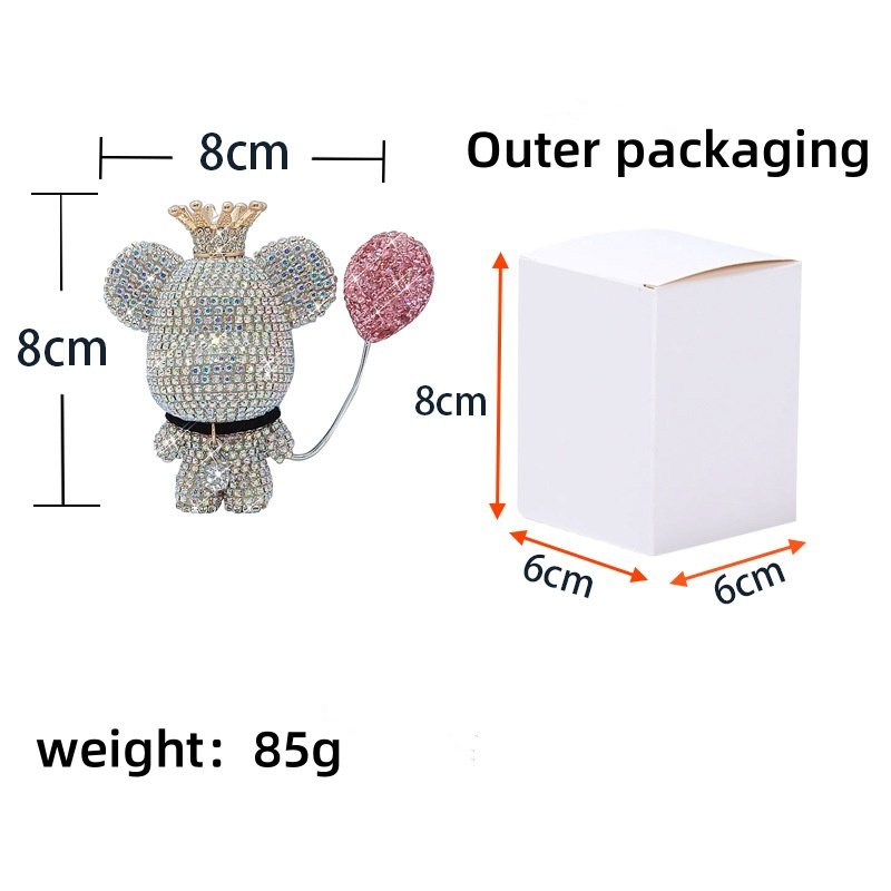 New Charm Bear Air Freshener Ornaments Creative Crystal Diamond Decoration Car Accessories