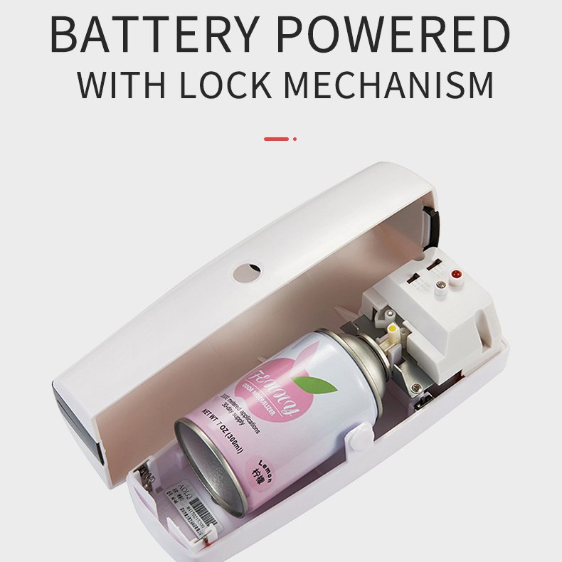 Toilet Automatic Wall Mount Perfume Spray Aerosol Dispenser Light Sensor Battery Operated Air Freshener Dispenser