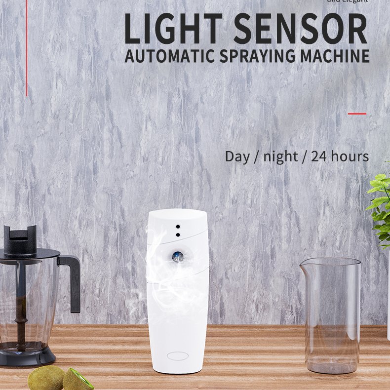 Toilet Automatic Wall Mount Perfume Spray Aerosol Dispenser Light Sensor Battery Operated Air Freshener Dispenser