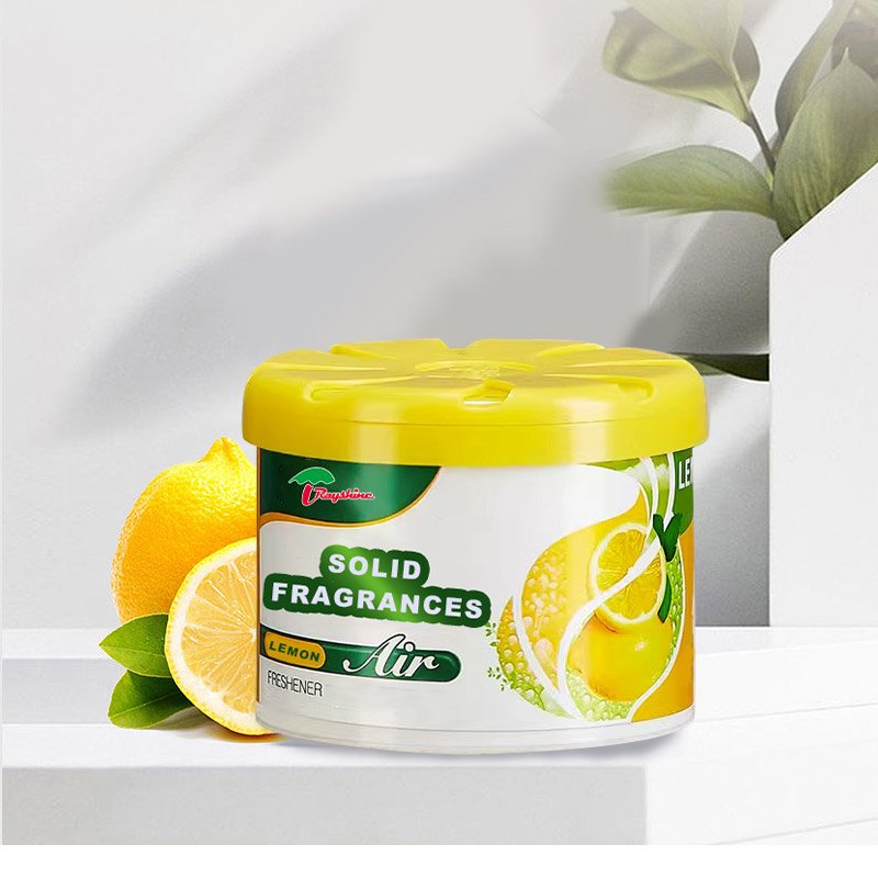Rayshine custom Freshening Home Car long lasting Strong Lemon Fragrance Scent solid gel beads for air fragrance freshener 88G
