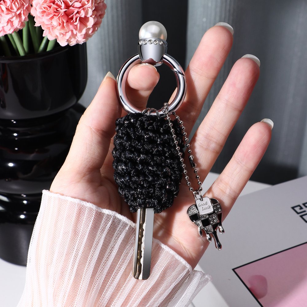 Fashion Large Pearl Keychain For Women's Car Keyring Pendant Statement Tote personalized Hanging Ornament car key chain