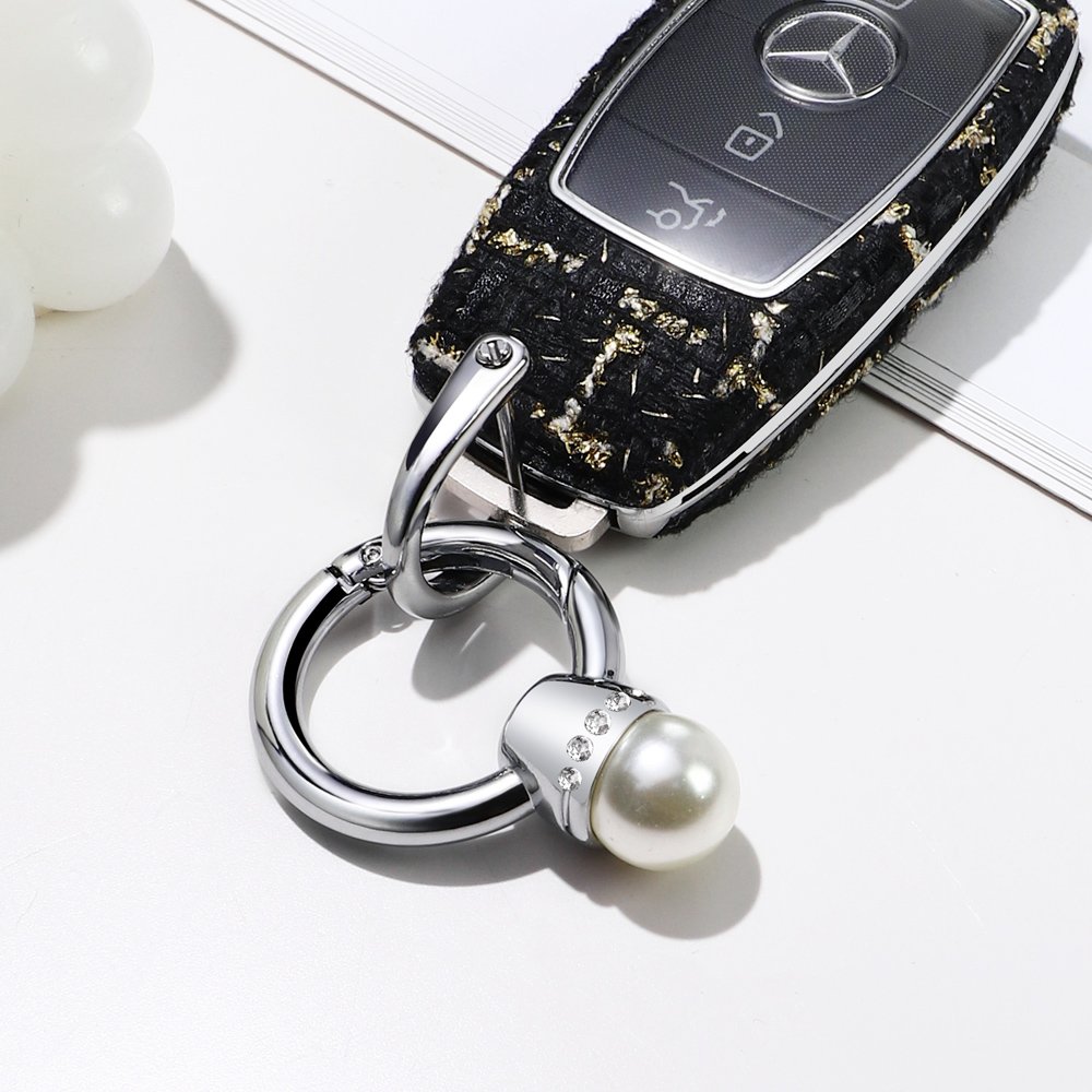 Fashion Large Pearl Keychain For Women's Car Keyring Pendant Statement Tote personalized Hanging Ornament car key chain